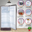 Picture of LG 235 L Frost Free Single Door 3 Star Refrigerator with Base Drawer  (Scarlet Euphoria, GL-D241ASED)