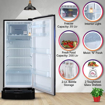 Picture of LG 235 L Direct Cool Single Door 3 Star Refrigerator with Base Drawer  (Ebony Victoria, GL-D241AEVD)