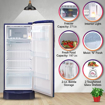 Picture of LG GL-D2LG 224 L Direct Cool Single Door 4 Star Refrigerator with Base Drawer  (Blue Charm, GL-D241ABCY)