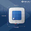 Picture of BAJAJ 10 L Storage Water Geyser (Compagno 10L, Blue, White, White, Blue)