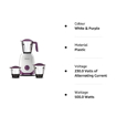 Bajaj Ninja Series Elegance Purple 500Watt 3 Jar Mixer Grinder की तस्वीर