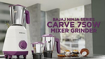 Picture of BAJAJ Ninja Series Carve 750 Mixer Grinder (3 Jars, White & Purple)