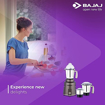 Picture of BAJAJ HERCULO 1000 Mixer Grinder (3 Jars, COFFEE BROWN, GOLD COLOUR)