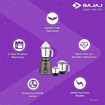 Picture of BAJAJ HERCULO 1000 Mixer Grinder (3 Jars, COFFEE BROWN, GOLD COLOUR)