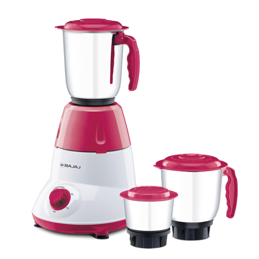 Picture of BAJAJ GX3702 750 Mixer Grinder (3 Jars, Pink, White)