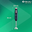 Picture of BAJAJ HB 21 300 W Hand Blender  (Black & Peach)