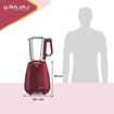 Picture of Bajaj Juvel Mixer Grinder 800 Watts, Maroon