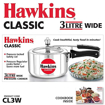 Hawkins Classic Wide (CL3W) 3 L Pressure Cooker  (Aluminium) की तस्वीर