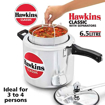 Picture of Hawkins Classic 6.5L Inner Lid Pressure Cooker with Aluminium Separators (Silver)