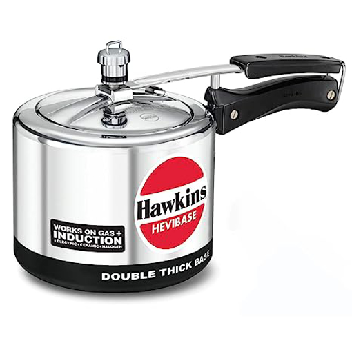 Picture of Hawkins Hevibase (IH30) 3 L Induction Bottom Pressure Cooker  (Aluminium)