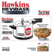 Picture of Hawkins Hevibase (IH50) 5 L Induction Bottom Pressure Cooker  (Aluminium)