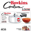 Picture of Hawkins Contura Aluminium Inner Lid Pressure Cooker, 3.5 Litre, Silver (HC35)