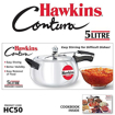 Picture of Hawkins Contura Aluminium Inner Lid Pressure Cooker, 5 Litre, Silver (HC50)