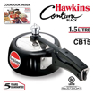 Hawkins Contura Black (CB15) 1.5 L Pressure Cooker  (Hard Anodized) की तस्वीर