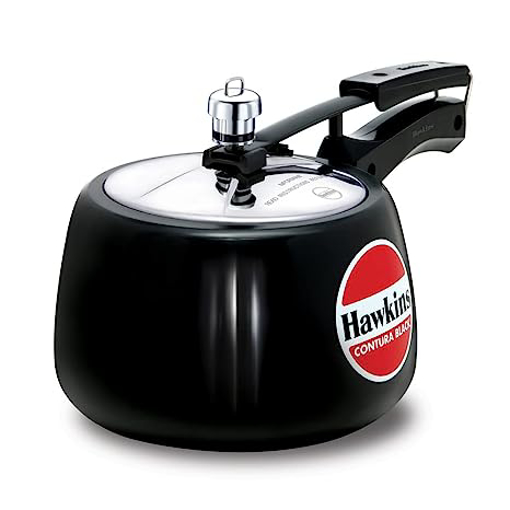 Hawkins Contura Black (CB30) 3 L Pressure Cooker  (Hard Anodized) की तस्वीर