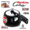 Picture of Hawkins Contura Black (CB30) 3 L Pressure Cooker  (Hard Anodized)