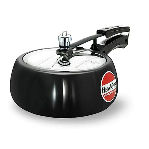 Hawkins Contura Black (CB35) 3.5 L Pressure Cooker  (Hard Anodized) की तस्वीर