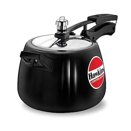 Picture of Hawkins Contura Black (CB40) 4 L Pressure Cooker (Hard Anodised)