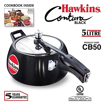 Picture of Hawkins Contura Black (CB50) 5 L Pressure Cooker  (Hard Anodized)