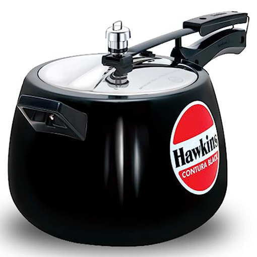 Picture of Hawkins Contura Black (CB65) 6.5 L Pressure Cooker  (Hard Anodized)