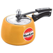 Hawkins Ceramic- Coated Contura 3L Mustard Yellow Aluminium Inner Lid Pressure Cooker की तस्वीर