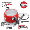 Hawkins Contura 5 Litre Aluminium Inner Lid Pressure Cooker, Ceramic Coated Handi Cooker, Tomato Red (CTR50) की तस्वीर