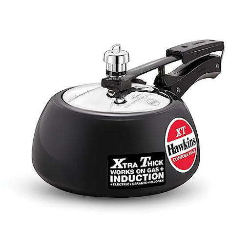 Picture of Hawkins Contura Black XT (CXT20) 2 L Induction Bottom Pressure Cooker  (Hard Anodized)