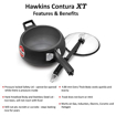 Picture of Hawkins Contura Black XT (CXT35) 3.5 L Induction Bottom Pressure Cooker  (Hard Anodized)