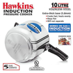 Hawkins Stainless Steel (HSS10) 10 L Induction Bottom Pressure Cooker  (Stainless Steel) की तस्वीर