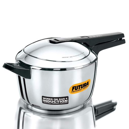 Picture of Hawkins Futura Stainless Steel (FSS40) 4 L Induction Bottom Pressure Cooker  (Stainless Steel)