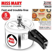 Picture of Hawkins 2 Litre Miss Mary Pressure Cooker, Small Inner Lid Cooker, Silver (MM20)