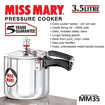 Picture of Hawkins 3.5 Litre Miss Mary Pressure Cooker, Inner Lid Cooker, Silver (MM35)