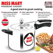 Picture of Hawkins 4 Litre Miss Mary Pressure Cooker, Inner Lid Cooker, Silver (MM40)