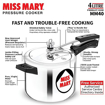 Picture of Hawkins 4 Litre Miss Mary Pressure Cooker, Inner Lid Cooker, Silver (MM40)