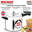 Picture of Hawkins 6 Litre Miss Mary Pressure Cooker, Inner Lid Cooker, Silver (MM60)