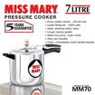 Hawkins 7 Litre Miss Mary Pressure Cooker, Inner Lid Cooker, Silver (MM70) की तस्वीर