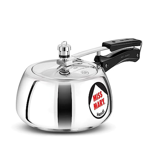 Picture of Hawkins Miss Mary Aluminium Inner Lid Handi Pressure Cooker, 3 Litre, Silver (MMH30)