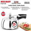 Picture of Hawkins Miss Mary Aluminium Inner Lid Handi Pressure Cooker, 3 Litre, Silver (MMH30)