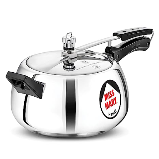 Picture of Hawkins 5 Litre Miss Mary Handi Pressure Cooker, Inner Lid Cooker, Silver (MMH50) (Aluminium)