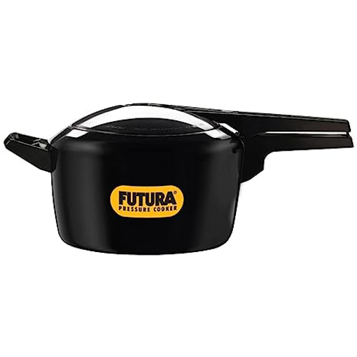 Picture of Hawkins Futura Hard Anodised Outer Lid Pressure Cooker, Black, 5 Litre (F50)