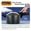 Picture of Hawkins Futura Hard Anodised Outer Lid Pressure Cooker, Black, 5 Litre (F50)