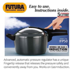 Picture of Hawkins Futura 5 Litre Pressure Cooker, Hard Anodised Inner Lid Pressure Cooker, Induction Cooker, Pan Cooker, Black (IFP50)