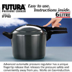 Picture of Hawkins Futura 6 Litre Pressure Cooker, Hard Anodised Inner Lid Pressure Cooker, Induction Cooker, Pan Cooker, Black (IFP60)