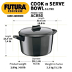 Picture of Hawkins Futura Hard Anodised Cook-n-Serve Bowl 5 L, 23 cm, 4.06 mm, Aluminium, Black