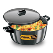 Picture of Hawkins Hard Anodised Cook n Serve Bowl (ACB60) Sauce Pan 27 cm diameter with Lid 6 L capacity  (Hard Anodised)