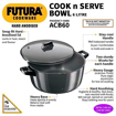 Picture of Hawkins Hard Anodised Cook n Serve Bowl (ACB60) Sauce Pan 27 cm diameter with Lid 6 L capacity  (Hard Anodised)