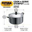 Hawkins Futura Hard Anodised Cook-n-Serve Stewpot 8.5 L, 28 cm, 4.06 mm, Aluminium, Black की तस्वीर