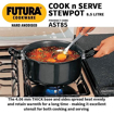 Picture of Hawkins Futura Hard Anodised Cook-n-Serve Stewpot 8.5 L, 28 cm, 4.06 mm, Aluminium, Black