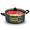 Picture of Hawkins Futura 5 Litre Cook n Serve Stewpot, Hard Anodised Sauce Pan with Glass Lid, Cooking Pot with Two Handles, Black (AST50G)