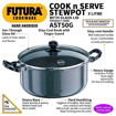 Picture of Hawkins Futura 5 Litre Cook n Serve Stewpot, Hard Anodised Sauce Pan with Glass Lid, Cooking Pot with Two Handles, Black (AST50G)